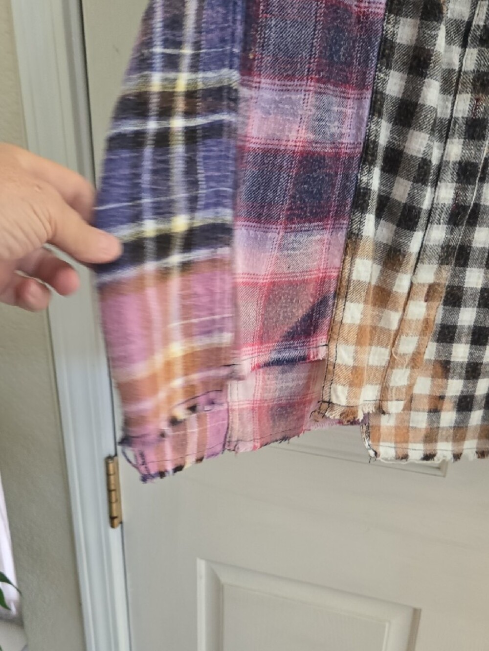 BDG Mixed Plaid Button-Down Shirt Jacket in Purple, Black and Cream - Picture 5 of 9